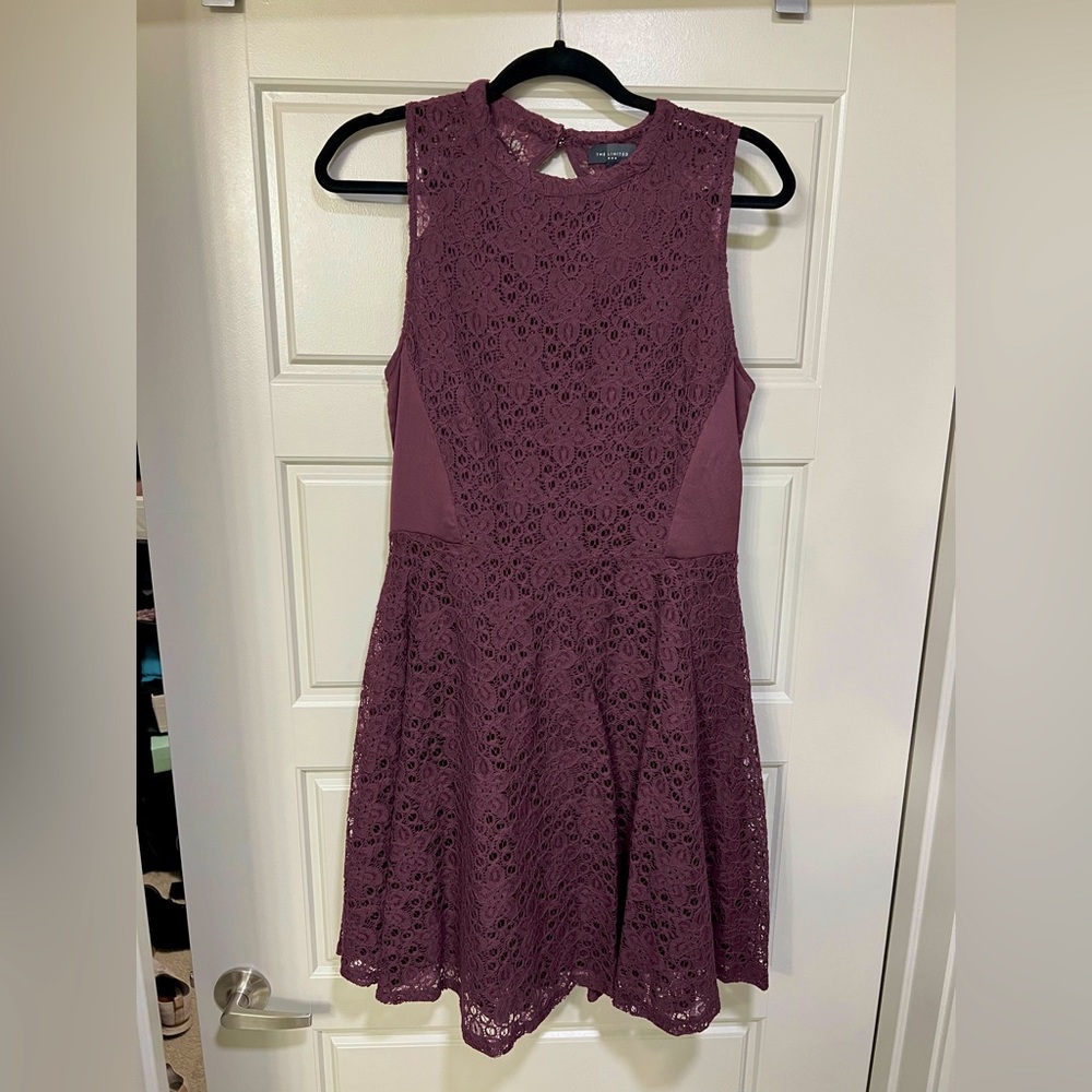 The Limited Lacey Purple Burgundy Dress - Size 8